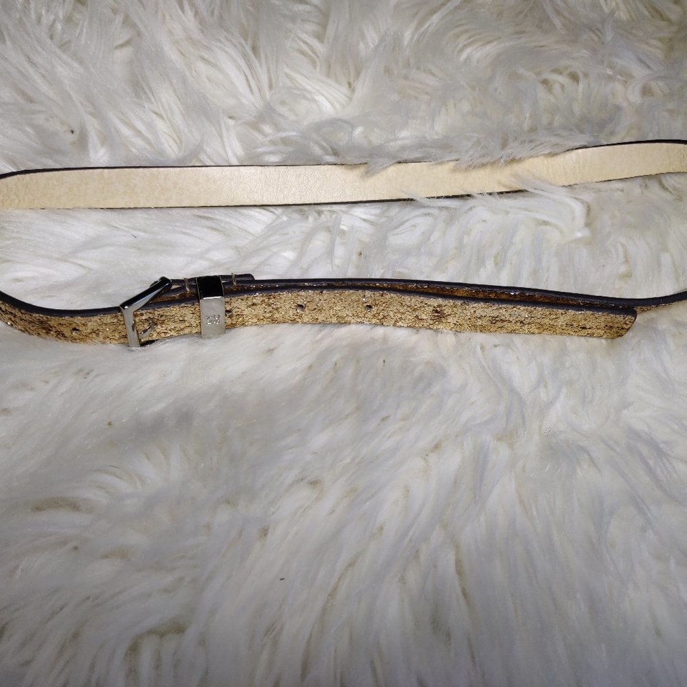 SOLD - New York & Co Gold Skinny Glitter Belt